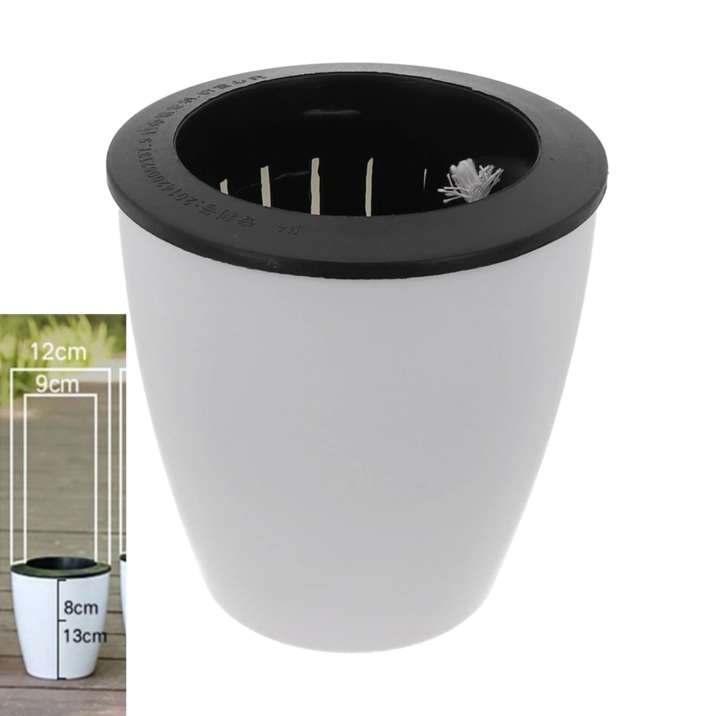 Artificial Pot Plants Pot Nursery Pot Artificial Lawn Vase White Plastic Thick Plant Flower Pot Home Garden Weddings Decoration