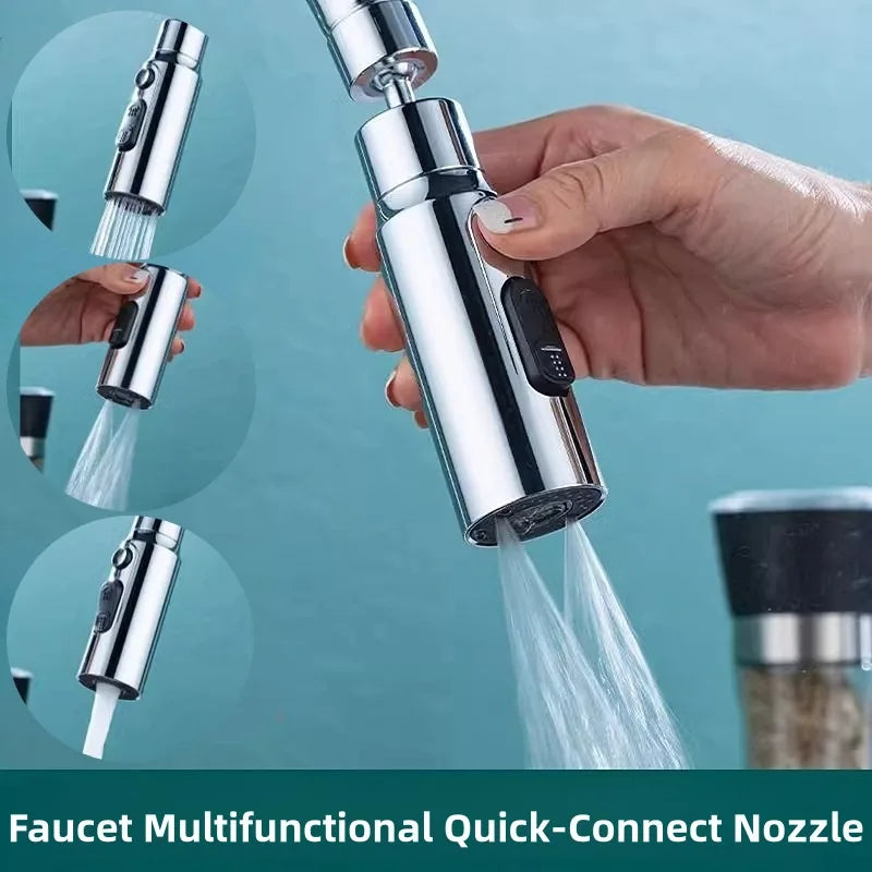 1pc Kitchen Faucet Aerator Faucet 3 Modes Bathroom Anti-splash Sprayer Kitchen Taps Anti-Splash Tap Booster Shower Filter