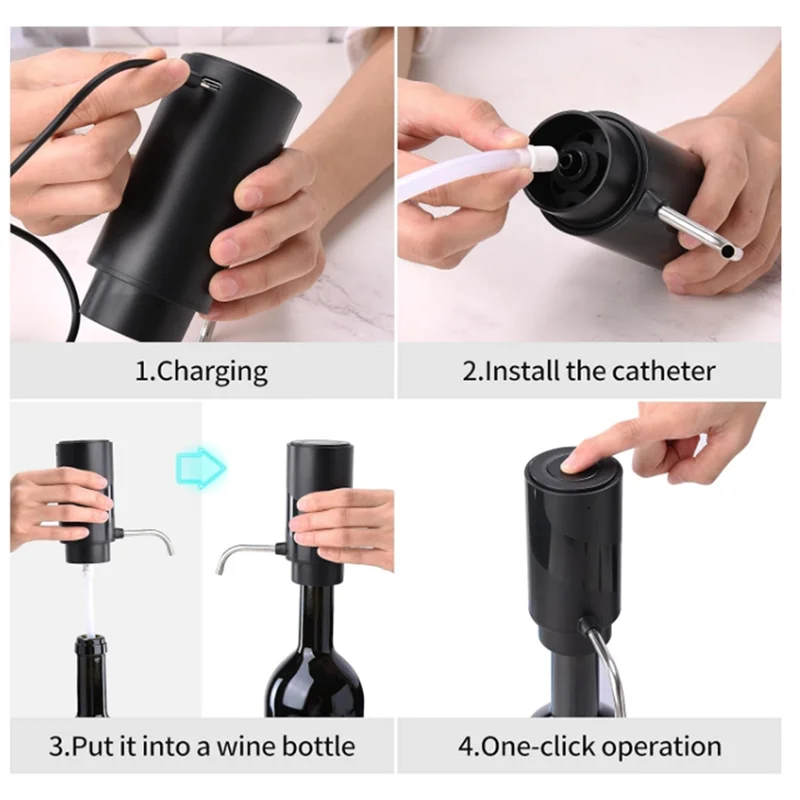 VELIF-Wine Aerator Electric Wine Decanter Automatic Wine Aerator, Wine Dispenser With USB For Wine Enthusiasts And Own Use
