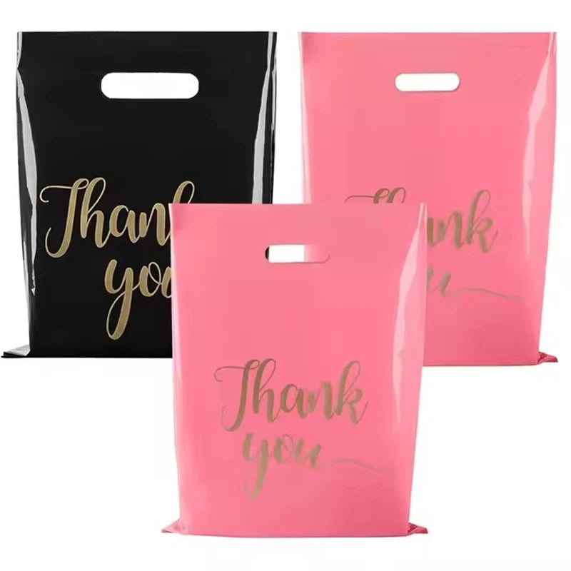 100PCS Thank You Gift Bags Candy Cookie Packaging Bag for Wedding Birthday Party Small Business Candy Pastry Store Packaging