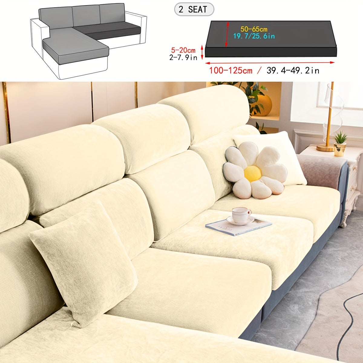 1pc Premium Thickened Sofa Slipcover - Waterproof Furniture Protector for Bedroom, Office, Living Room Home Decor - Stain-Resistant, Easy to Clean, Durable Couch Cover with Soft Brushed Fabric