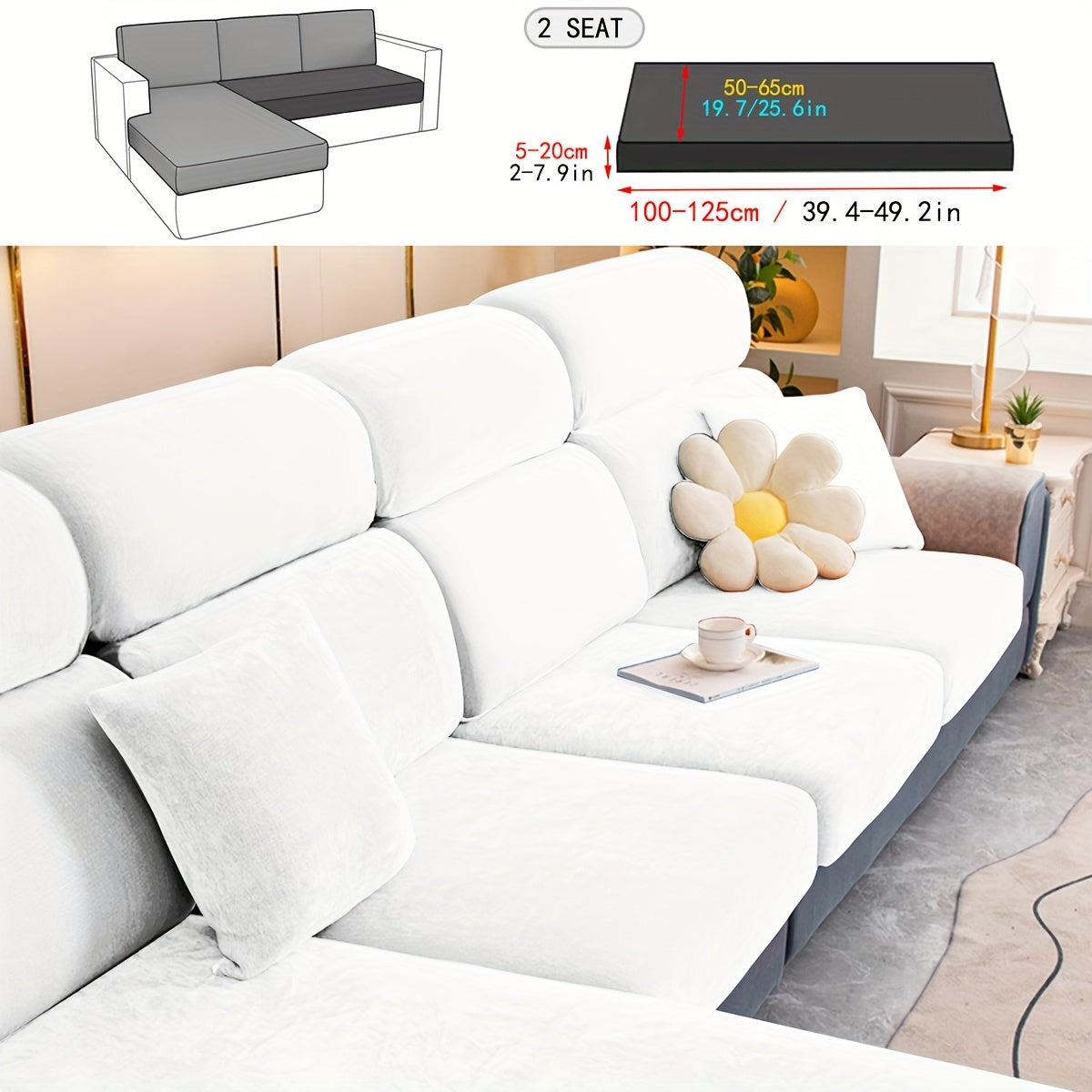 1pc Premium Thickened Sofa Slipcover - Waterproof Furniture Protector for Bedroom, Office, Living Room Home Decor - Stain-Resistant, Easy to Clean, Durable Couch Cover with Soft Brushed Fabric