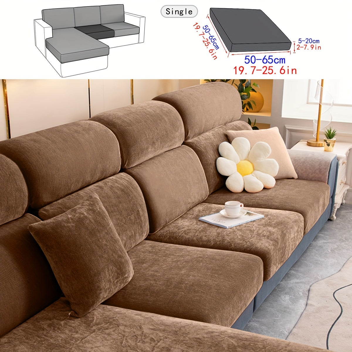 1pc Premium Thickened Sofa Slipcover - Waterproof Furniture Protector for Bedroom, Office, Living Room Home Decor - Stain-Resistant, Easy to Clean, Durable Couch Cover with Soft Brushed Fabric