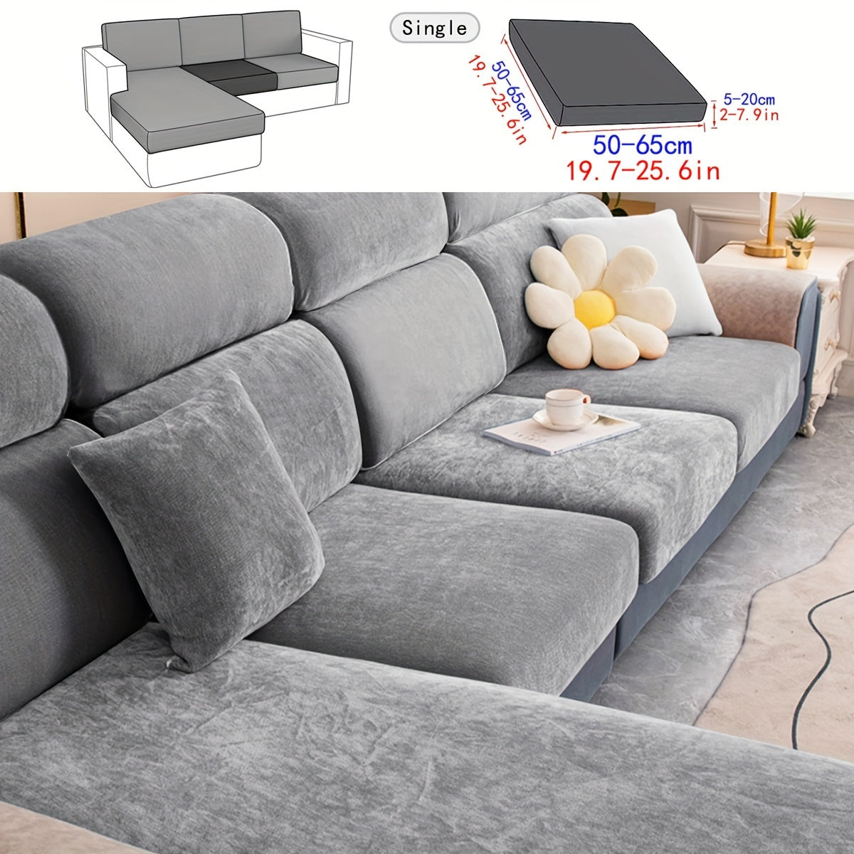 1pc Premium Thickened Sofa Slipcover - Waterproof Furniture Protector for Bedroom, Office, Living Room Home Decor - Stain-Resistant, Easy to Clean, Durable Couch Cover with Soft Brushed Fabric