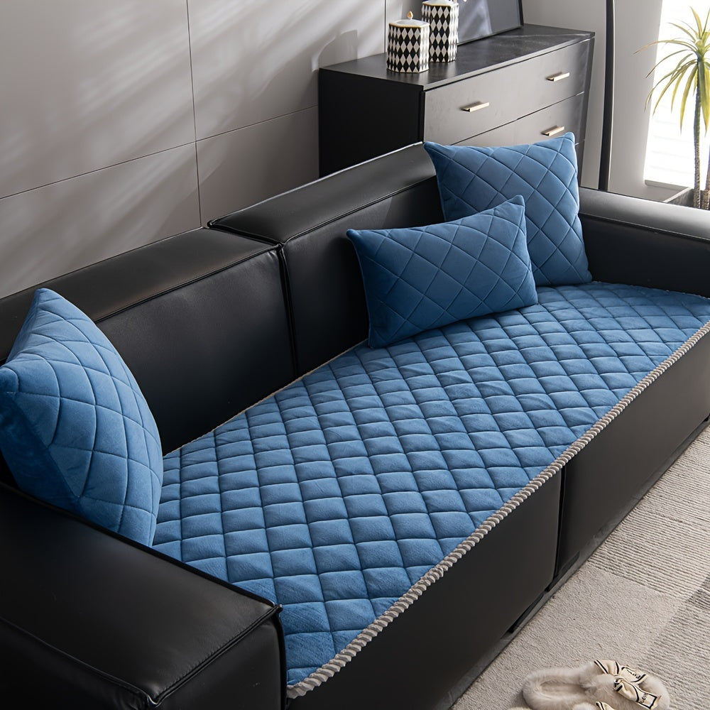 1pc Premium Thickened Sofa Slipcover - Non-Slip, Warm, Soft, and Stain-Resistant Furniture Protector for Bedroom, Office, Living Room, and Home Decor - Easy to Clean, Machine Washable, and Perfect for Pet Owners and Families