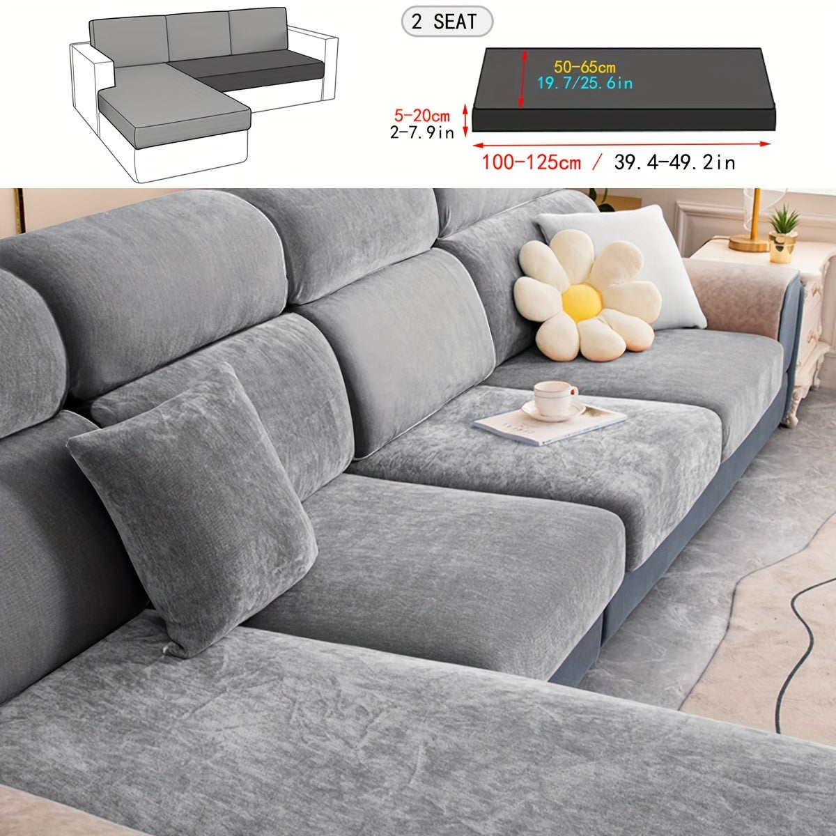 1pc Premium Thickened Sofa Slipcover - Waterproof Furniture Protector for Bedroom, Office, Living Room Home Decor - Stain-Resistant, Easy to Clean, Durable Couch Cover with Soft Brushed Fabric