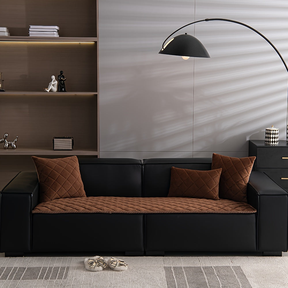 1pc Premium Thickened Sofa Slipcover - Non-Slip, Warm, Soft, and Stain-Resistant Furniture Protector for Bedroom, Office, Living Room, and Home Decor - Easy to Clean, Machine Washable, and Perfect for Pet Owners and Families