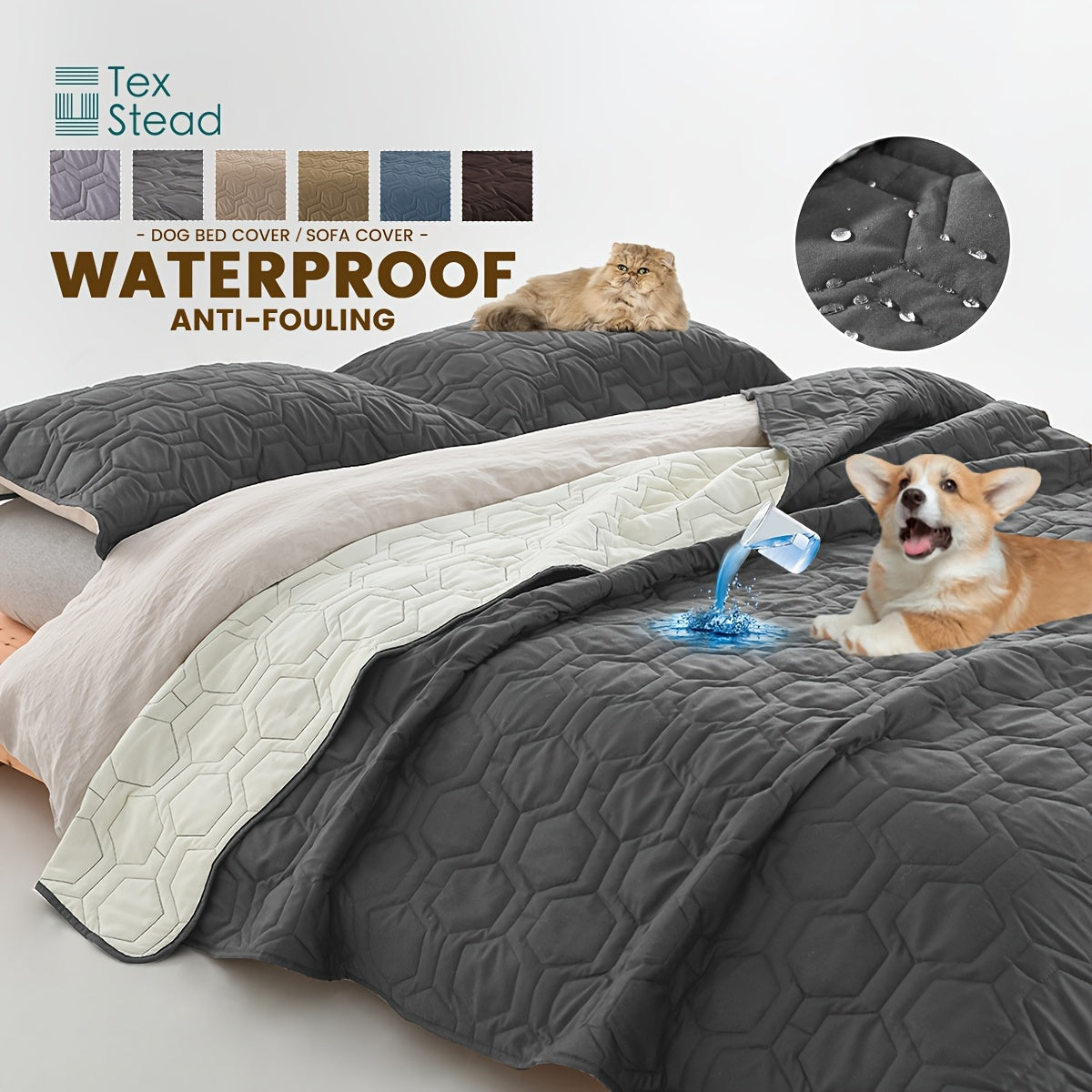 1 PC Dog Bed Cover And Pet Blanket Sofa Pet Bed Mat, Car Incontinence Mattress Protectors Furniture Couch Cover For Most Cats Dogs