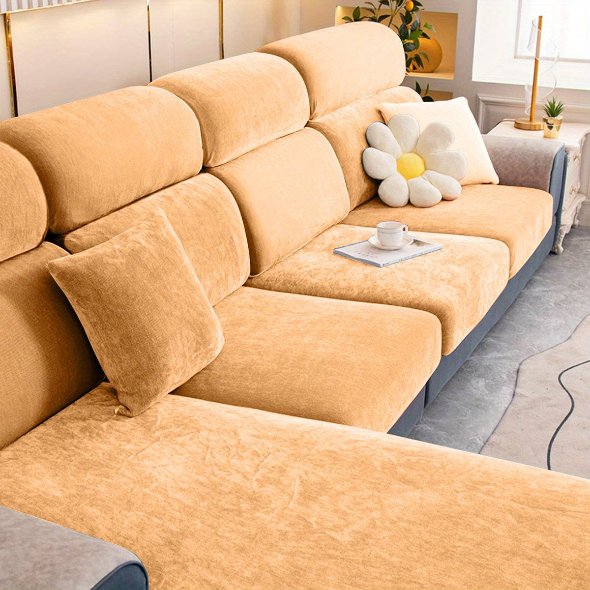 1pc Premium Thickened Sofa Slipcover - Waterproof Furniture Protector for Bedroom, Office, Living Room Home Decor - Stain-Resistant, Easy to Clean, Durable Couch Cover with Soft Brushed Fabric