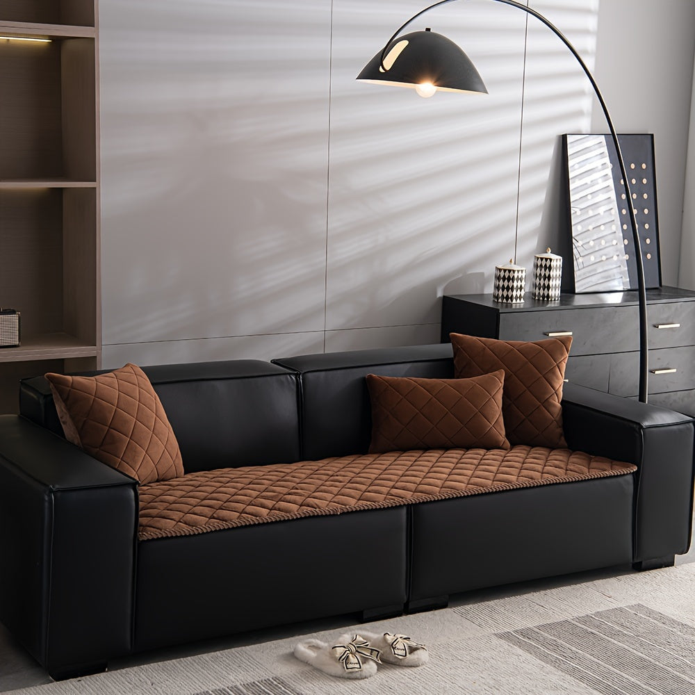 1pc Premium Thickened Sofa Slipcover - Non-Slip, Warm, Soft, and Stain-Resistant Furniture Protector for Bedroom, Office, Living Room, and Home Decor - Easy to Clean, Machine Washable, and Perfect for Pet Owners and Families