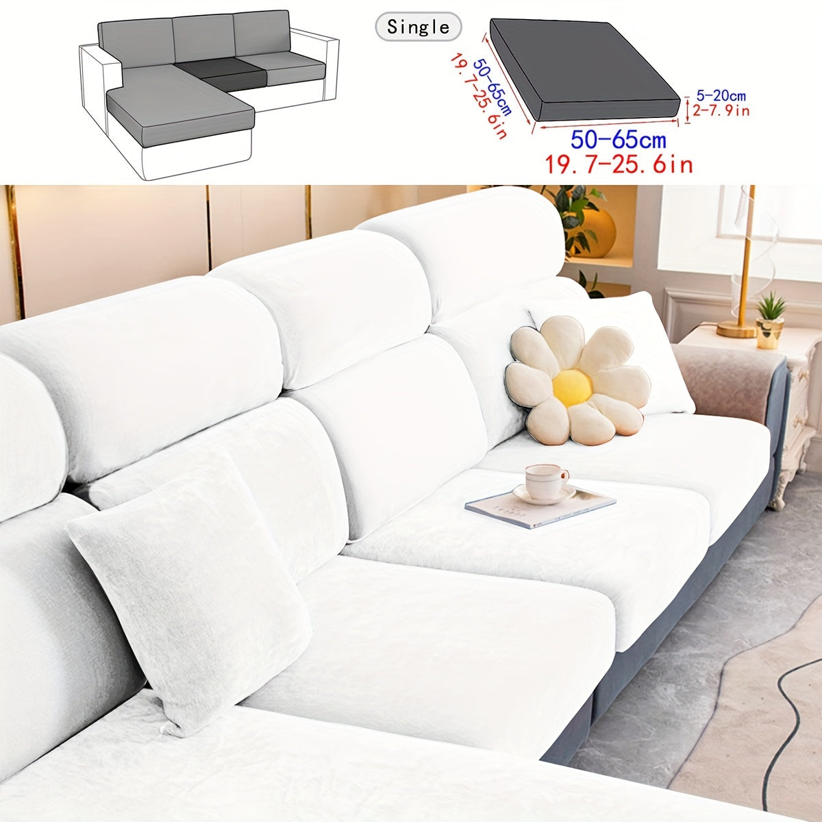 1pc Premium Thickened Sofa Slipcover - Waterproof Furniture Protector for Bedroom, Office, Living Room Home Decor - Stain-Resistant, Easy to Clean, Durable Couch Cover with Soft Brushed Fabric