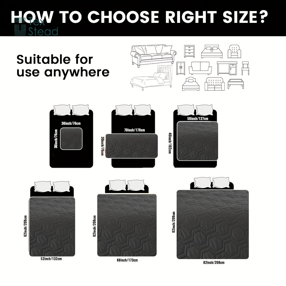 1 PC Dog Bed Cover And Pet Blanket Sofa Pet Bed Mat, Car Incontinence Mattress Protectors Furniture Couch Cover For Most Cats Dogs